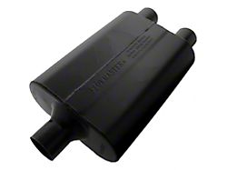 Flowmaster Super 44 Series Center/Dual Out Oval Muffler; 2.25-Inch Inlet/2.25-Inch Outlet (Universal; Some Adaptation May Be Required)