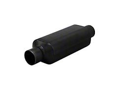 Flowmaster Super HP-2 12-Inch Center/Center Oval Muffler; 2.25-Inch Inlet/2.25-Inch Outlet; 409 Stainless (Universal; Some Adaptation May Be Required)