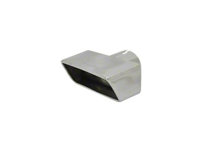 Flowmaster Angle Cut Rolled End Rectangle Exhaust Tip; Polished; Driver Side (Fits 3-Inch Tailpipe)