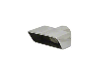 Flowmaster Angle Cut Rolled End Rectangle Exhaust Tip; Polished; Passenger Side (Fits 3-Inch Tailpipe)