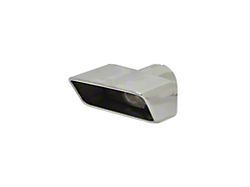 Flowmaster Angle Cut Rolled End Rectangle Exhaust Tip; Polished; Passenger Side (Fits 3-Inch Tailpipe)