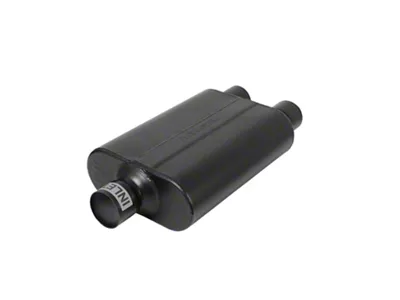 Flowmaster 40 Series Delta Flow Center/Dual Out Oval Muffler; 2.50-Inch Inlet/2.50-Inch Outlet (Universal; Some Adaptation May Be Required)