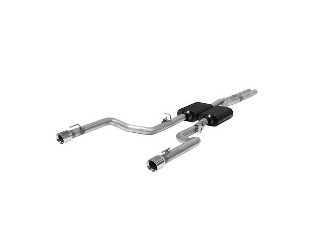 Flowmaster American Thunder Cat-Back Exhaust System with Polished Tips; Deletes Active Exhaust Valves (15-23 6.4L HEMI Charger)