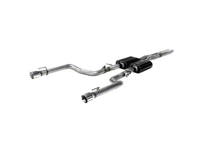 Flowmaster American Thunder Cat-Back Exhaust System with Polished Tips; Retains Active Exhaust Valves (15-23 6.4L HEMI Charger)