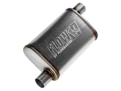 Flowmaster FlowFX Offset/Offset Oval Muffler; 2.25-Inch Inlet/2.25-Inch Outlet (Universal; Some Adaptation May Be Required)