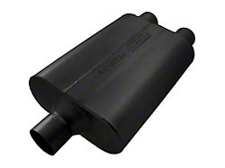 Flowmaster 40 Series Delta Flow Center/Dual Out Oval Muffler; 2.25-Inch Inlet/2.25-Inch Outlet (Universal; Some Adaptation May Be Required)