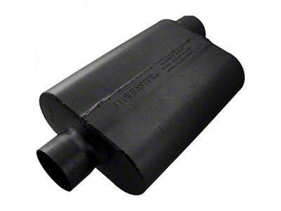 Flowmaster 40 Series Delta Flow Center/Offset Oval Muffler; 3-Inch Inlet/3-Inch Outlet (Universal; Some Adaptation May Be Required)