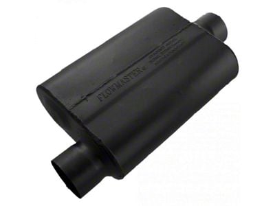 Flowmaster 40 Series Offset/Center Oval Muffler; 3-Inch Inlet/3-Inch Outlet (Universal; Some Adaptation May Be Required)