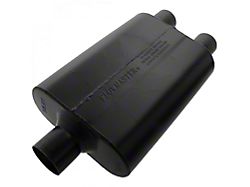 Flowmaster Super 44 Series; Center/Dual Out Oval Muffler; 2.50-Inch Inlet/2.25-Inch Outlet (Universal; Some Adaptation May Be Required)