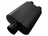 Flowmaster 40 Series Center/Dual Out Oval Muffler; 3-Inch Inlet/2.50-Inch Outlet (Universal; Some Adaptation May Be Required)