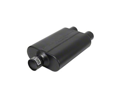 Flowmaster 40 Series Delta Flow Center/Dual Out Oval Muffler; 2.50-Inch Inlet/2.50-Inch Outlet (Universal; Some Adaptation May Be Required)