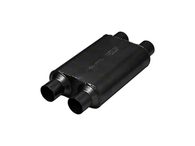 Flowmaster 40 Series Dual In/Dual Out Oval Muffler; 2.50-Inch Inlet/2.50-Inch Outlet (Universal; Some Adaptation May Be Required)