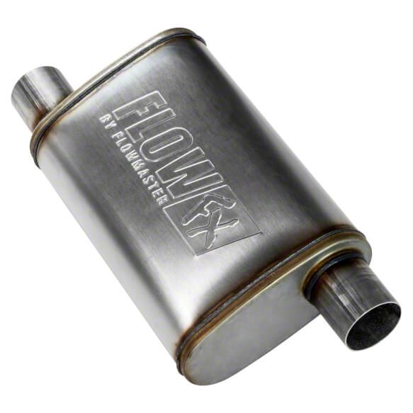 Flowmaster Mustang FlowFX Offset/Offset Oval Muffler; 2.50-Inch