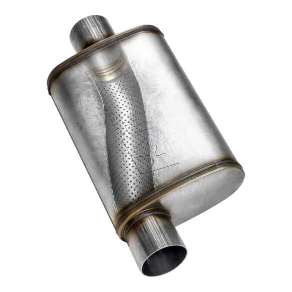 Flowmaster Mustang FlowFX Offset/Offset Oval Muffler; 2.50-Inch