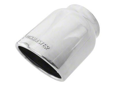 Flowmaster Rolled Angle Exhaust Tip; 4-Inch; Polished (Fits 3-Inch Tailpipe)