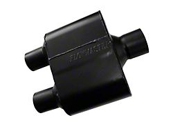 Flowmaster Super 10 Series Center/Dual Out Oval Muffler; 3-Inch Inlet/2.50-Inch Outlet (Universal; Some Adaptation May Be Required)