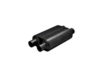 Flowmaster Super 40 Series Dual In/Dual Out Oval Muffler; 2.50-Inch Inlet/2.50-Inch Outlet (Universal; Some Adaptation May Be Required)