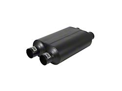 Flowmaster Super 40 Series Dual In/Dual Out Oval Muffler; 2.50-Inch Inlet/2.50-Inch Outlet (Universal; Some Adaptation May Be Required)