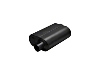 Flowmaster Super 40 Series Offset/Offset Oval Muffler; 2.50-Inch Inlet/2.50-Inch Outlet (Universal; Some Adaptation May Be Required)