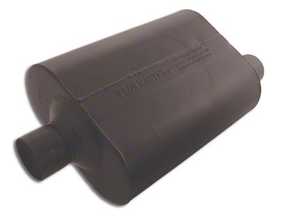 Flowmaster Super 40 Series Center/Offset Oval Muffler; 2.50-Inch Inlet/2.50-Inch Outlet (Universal; Some Adaptation May Be Required)