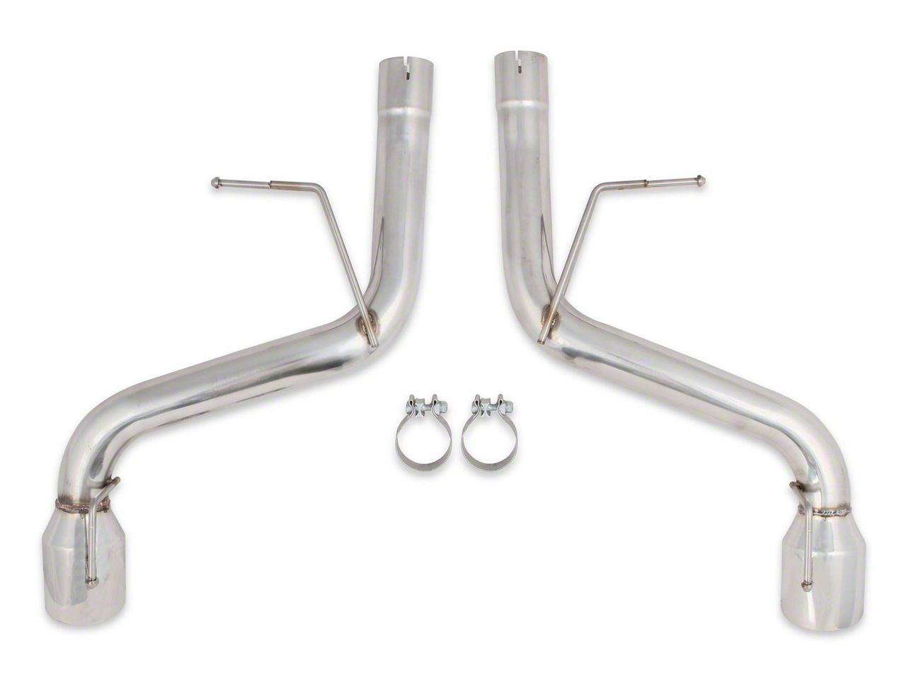 Flowtech Camaro Muffler Delete AxleBack Exhaust with Polished Tips