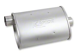 Flowtech Raptor Turbo Performance Offset/Center Muffler; 2.25-Inch Inlet/2.25-Inch Outlet (Universal; Some Adaptation May Be Required)