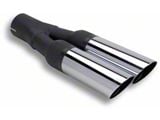 Flowtech Terminator Slash Cut Dual Exhaust Tip; Polished Triple Chrome Plated (Fits 2.25-Inch Tail Pipe)