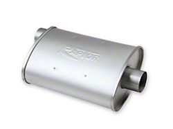 Flowtech Raptor Turbo Performance Offset/Center Muffler; 2.50-Inch Inlet/2.50-Inch Outlet (Universal; Some Adaptation May Be Required)