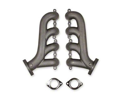 Flowtech LS Swap Exhaust Manifolds; Natural Cast (79-04 Mustang)