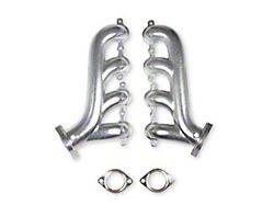 Flowtech LS Swap Exhaust Manifolds; Silver Ceramic (79-04 Mustang)