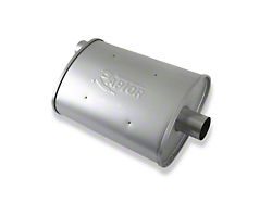 Flowtech Raptor Turbo Performance Offset/Center Muffler; 2-Inch Inlet/2-Inch Outlet (Universal; Some Adaptation May Be Required)