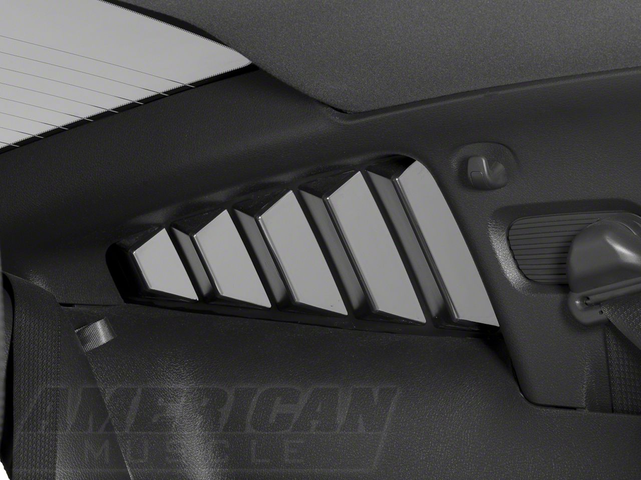 SHR Mustang FlushMount Quarter Window Louvers; Unpainted S197300 (05