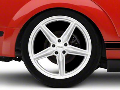 Foose CF8 Gloss Silver Wheel; Rear Only; 19x11; 50mm Offset (05-09 Mustang)