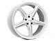 Foose CF8 Gloss Silver Wheel; Rear Only; 20x11 (06-10 RWD Charger)