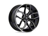 Foose Outcast Gloss Black Milled Wheel; Rear Only; 20x10; 40mm Offset (10-15 Camaro, Excluding ZL1)