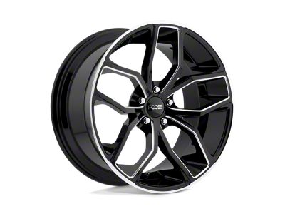 Foose Outcast Gloss Black Milled Wheel; Rear Only; 20x10; 40mm Offset (10-15 Camaro, Excluding ZL1)
