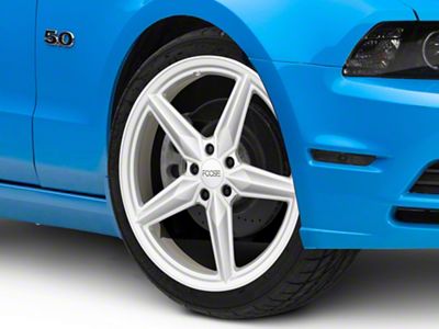 Foose CF8 Gloss Silver Wheel; 19x9.5; 30mm Offset (10-14 Mustang)