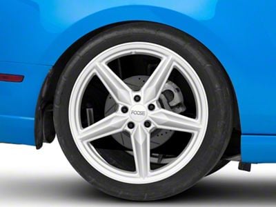 Foose CF8 Gloss Silver Wheel; Rear Only; 19x11; 50mm Offset (10-14 Mustang)