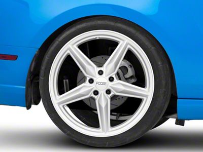 Foose CF8 Gloss Silver Wheel; Rear Only; 20x11; 50mm Offset (10-14 Mustang)