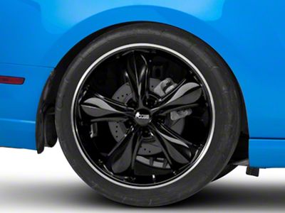 Foose Legend Gloss Black Wheel; Rear Only; 20x10 (10-14 Mustang GT w/o Performance Pack, V6)