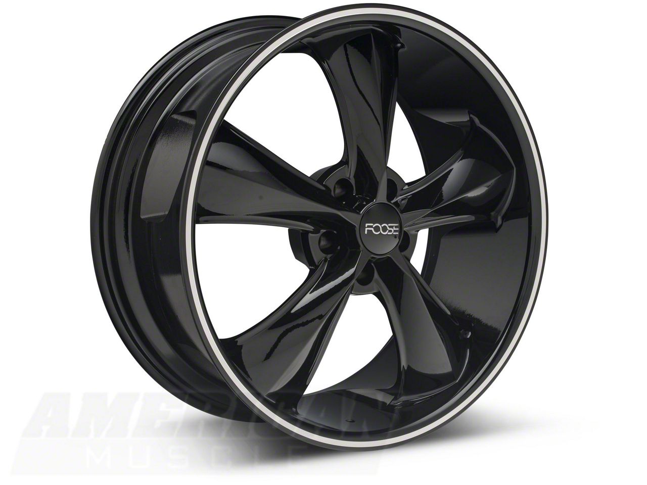 Foose Mustang Legend Gloss Black Wheel; Rear Only; 20x10; 40mm