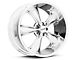 Foose Legend Chrome Wheel; Rear Only; 20x10 (10-14 Mustang GT w/o Performance Pack, V6)