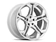 Foose Impala Silver Machined Wheel; Rear Only; 20x10.5 (05-09 Mustang)
