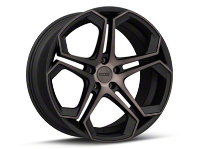 Foose Impala Matte Black Machined Wheel; Rear Only; 20x10.5; 20mm Offset (06-10 RWD Charger)