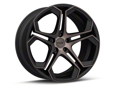 Foose Impala Matte Black Machined Wheel; Rear Only; 20x10.5 (06-10 RWD Charger)