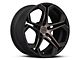 Foose Impala Matte Black Machined Wheel; Rear Only; 20x10.5 (06-10 RWD Charger)