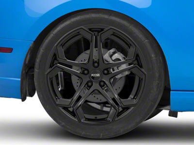 Foose Impala Gloss Black Wheel; Rear Only; 20x10.5; 40mm Offset (10-14 Mustang)