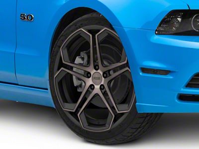 Foose Impala Matte Black Machined Wheel; 20x9 (10-14 Mustang)