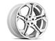 Foose Impala Silver Machined Wheel; Rear Only; 20x10.5 (10-14 Mustang)