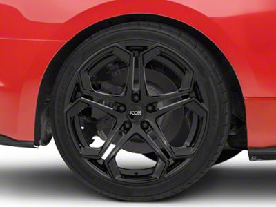 Foose Impala Gloss Black Wheel; Rear Only; 20x10.5 (15-23 Mustang GT, EcoBoost, V6)